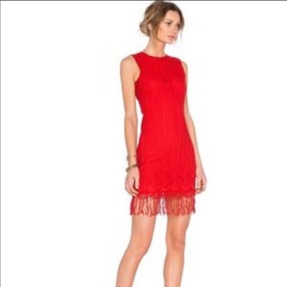 Lovers+ Friends red cocktail dress